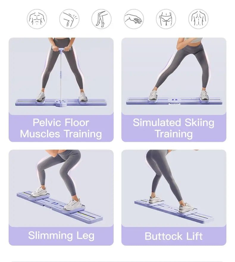"Foldable 3 - in - 1 Ski Trainer: Leg, Pelvic & Hip Strengthener for Postpartum Women, Home Gym Equipment" - silverfoxgoods